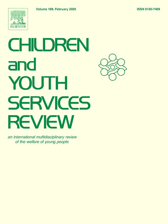 Cover of Children and Youth Services Review Journal